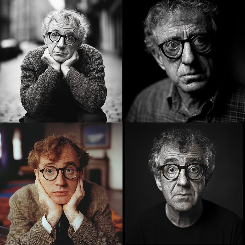 Woody Allen style, Midjourney V6.1, render 1 of 4