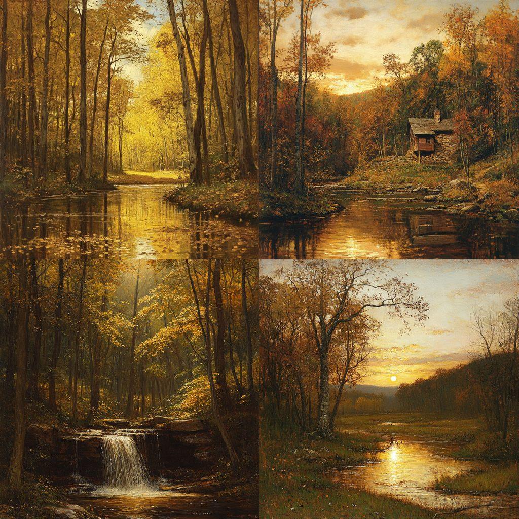 Worthington Whittredge style, Midjourney V6.1, render 1 of 4