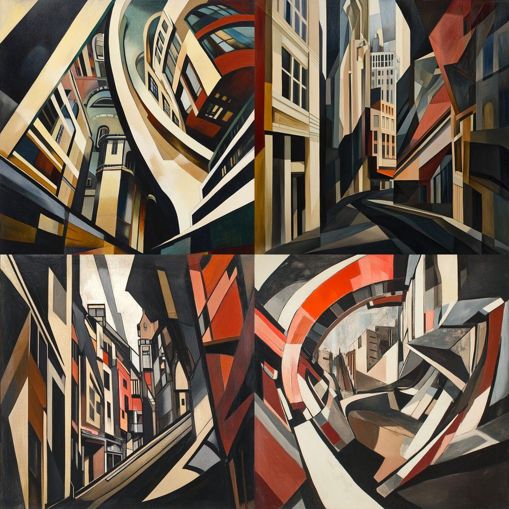Wyndham Lewis style, Midjourney V6.1, render 1 of 4