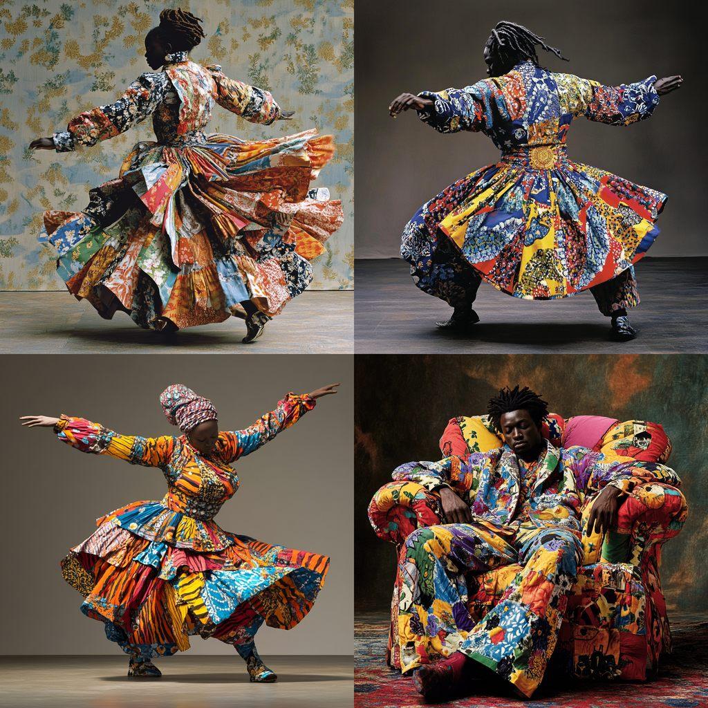 Yinka Shonibare style, Midjourney V6.1, render 1 of 4