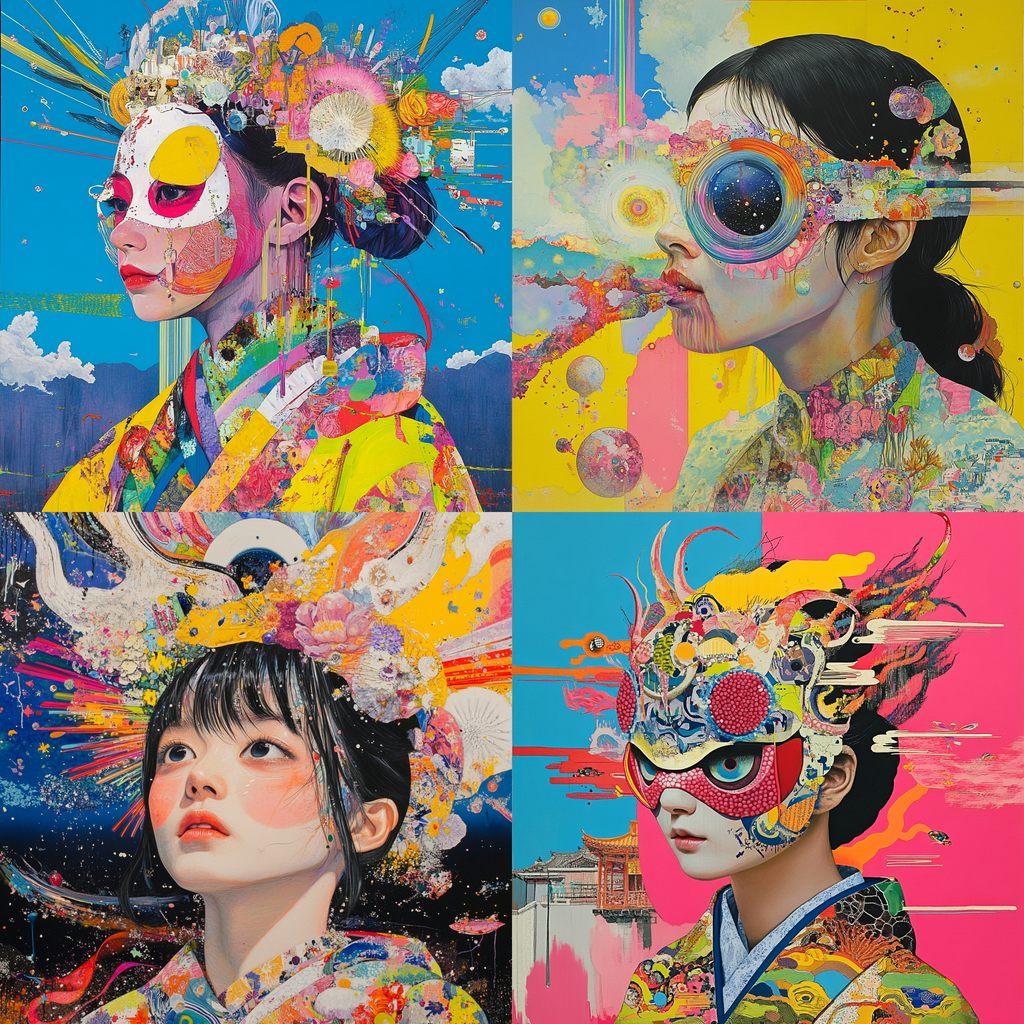 Yoh Nagao style, Midjourney V6.1, render 1 of 4