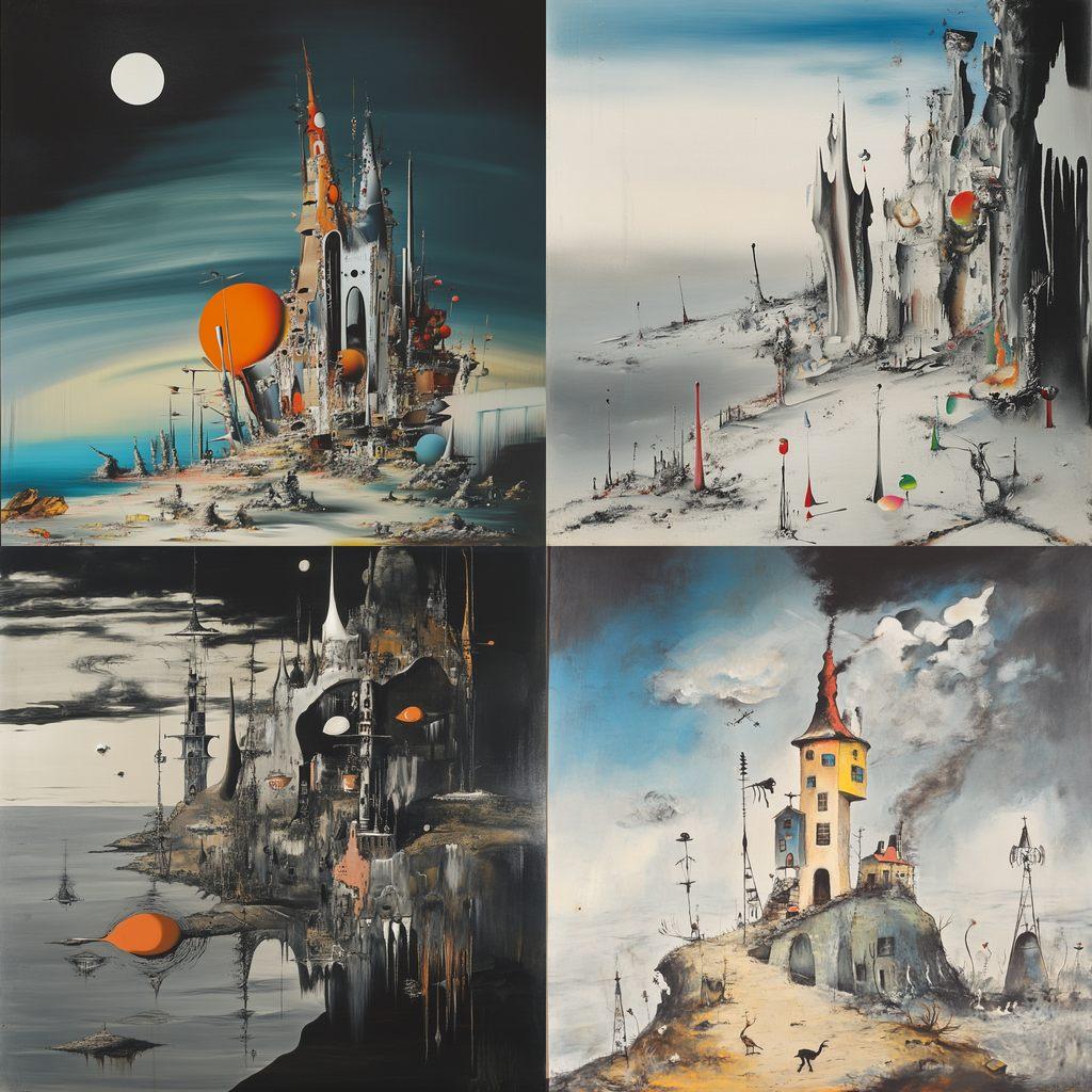 Yves Tanguy style, Midjourney V6.1, render 1 of 4