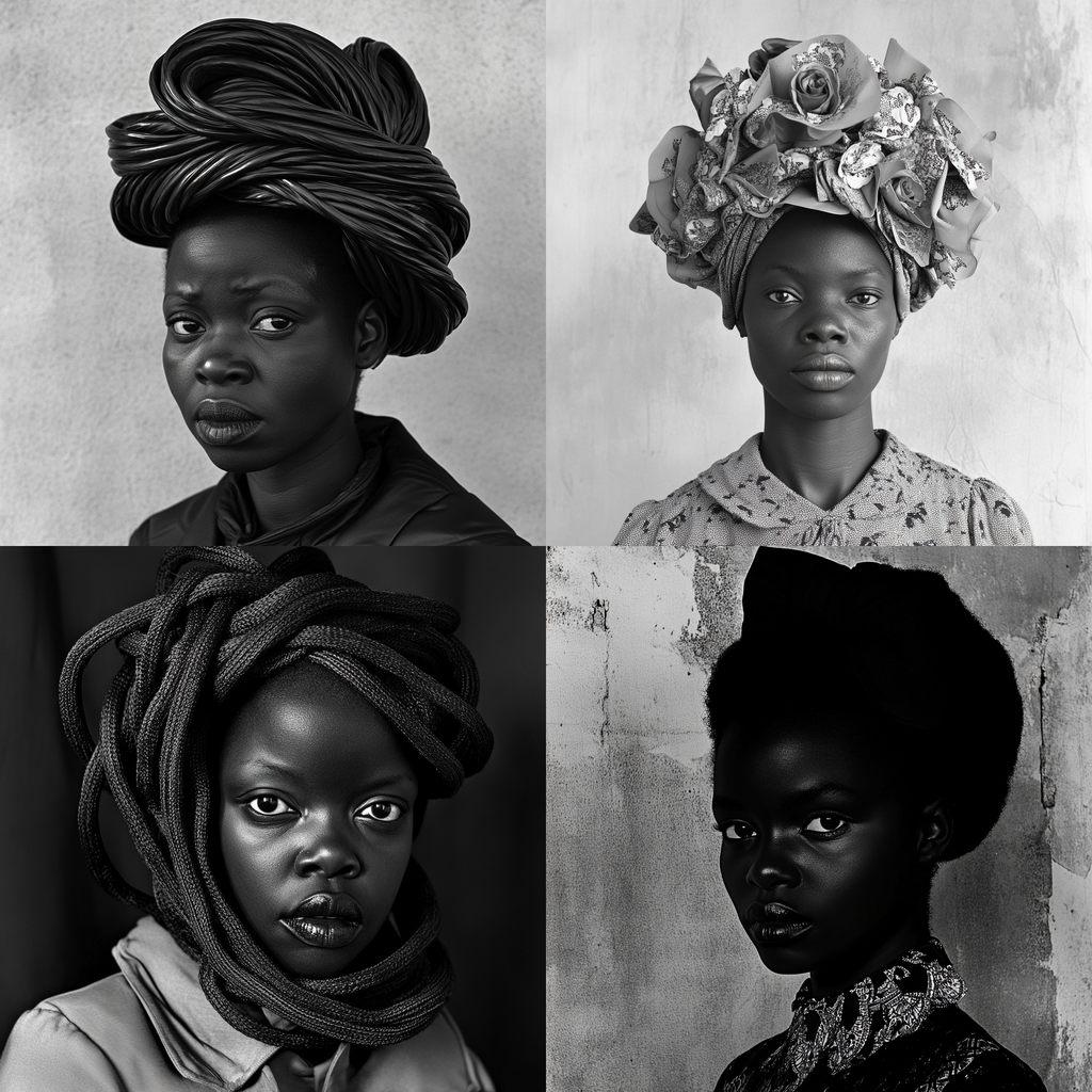 Zanele Muholi style, Midjourney V6.1, render 1 of 4