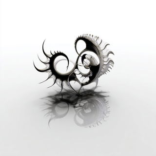 Void Lithograph style, Midjourney V7: abstract 3D render