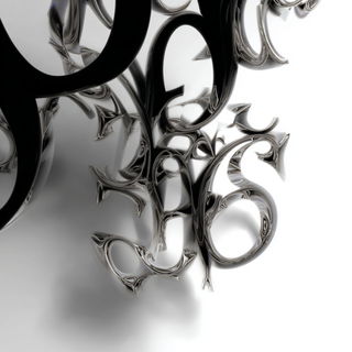 Void Lithograph style, Midjourney V7: typographic composition with large letters
