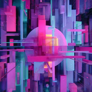 Chromawarp Weaving style, Midjourney V7: abstract 3D render