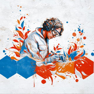 Glacierstroke style, Midjourney V7: editorial illustration for popular scientific magazine cover