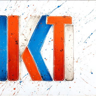 Glacierstroke style, Midjourney V7: typographic composition with large letters