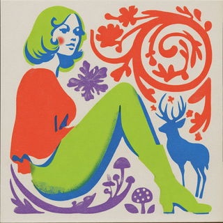 Ornamentasonry style, Midjourney V7: retro fairy-tale illustration