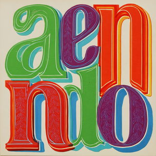 Ornamentasonry style, Midjourney V7: typographic composition with large letters