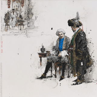 Inkwander style, Midjourney V7: classical 18th-century oil painting