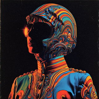 The Solburst Archive style, Midjourney V7: haute-couture fashion outfit