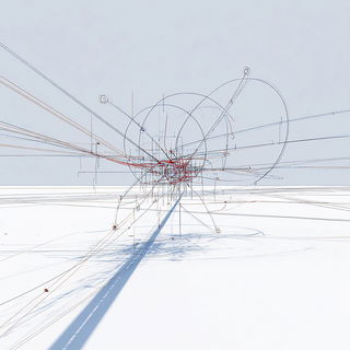 Wireash style, Midjourney V7: abstract 3D render