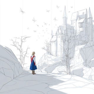 Wireash style, Midjourney V7: retro fairy-tale illustration