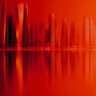 Sanguine Blurwork style, Midjourney V7: megacity with futuristic bioarchitecture
