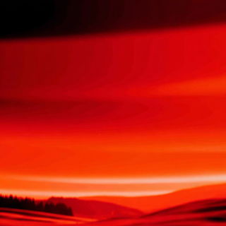 Sanguine Blurwork style, Midjourney V7: realistic landscape photograph of quiet dawn