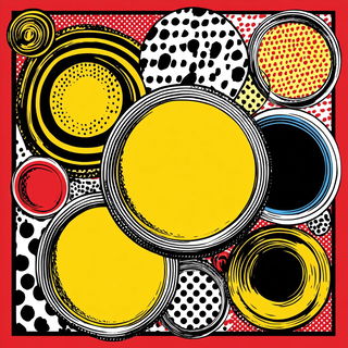 Enamelocomic style, Midjourney V7: creative pattern composition