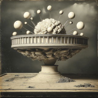 Acheron Monument style, Midjourney V7: abstract 3D render