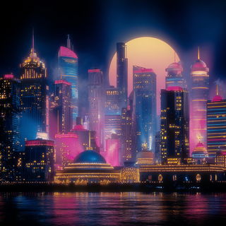 Ruincathode style, Midjourney V7: megacity with futuristic bioarchitecture
