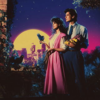 Ruincathode style, Midjourney V7: retro fairy-tale illustration