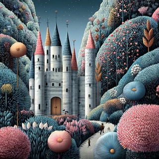 Pigmentarium style, Midjourney V7: retro fairy-tale illustration