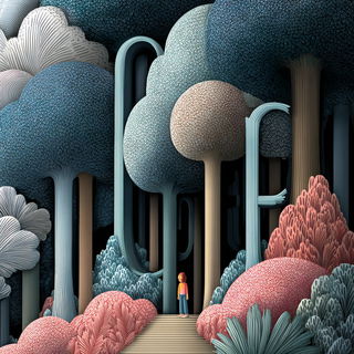 Pigmentarium style, Midjourney V7: typographic composition with large letters