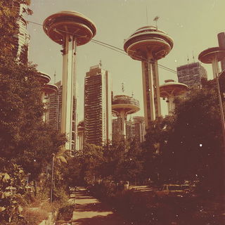 Velour Handstage style, Midjourney V7: megacity with futuristic bioarchitecture