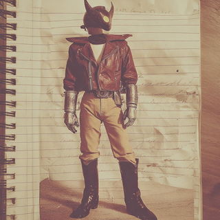 Velour Handstage style, Midjourney V7: concept art character design of retropunk steam knight