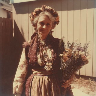 Velour Handstage style, Midjourney V7: traditional folk art
