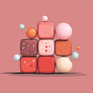 Pomegranate Glasshouse style, Midjourney V7: abstract 3D render