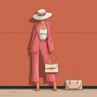 Pomegranate Glasshouse style, Midjourney V7: haute-couture fashion outfit