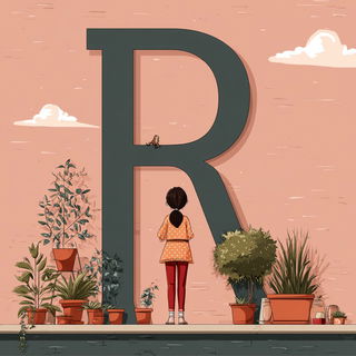 Pomegranate Glasshouse style, Midjourney V7: typographic composition with large letters