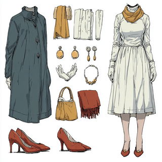 Copper Resistworld style, Midjourney V7: haute-couture fashion outfit