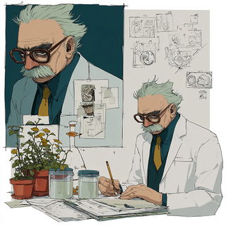 Copper Resistworld style, Midjourney V7: editorial illustration for popular scientific magazine cover