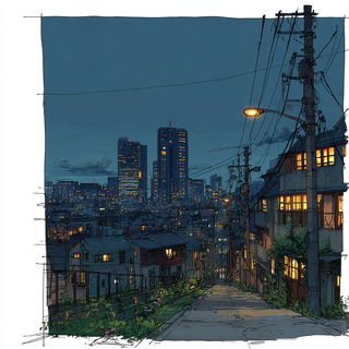 Copper Resistworld style, Midjourney V7: realistic landscape photograph of quiet dawn