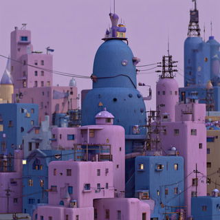 Cliffpastel style, Midjourney V7: megacity with futuristic bioarchitecture
