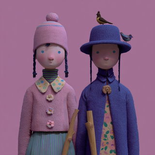 Cliffpastel style, Midjourney V7: traditional folk art