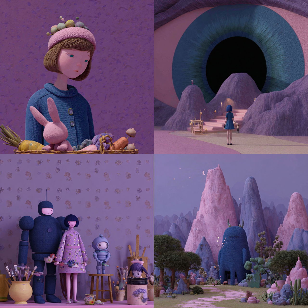 Cliffpastel style, Midjourney V7, render 1 of 4