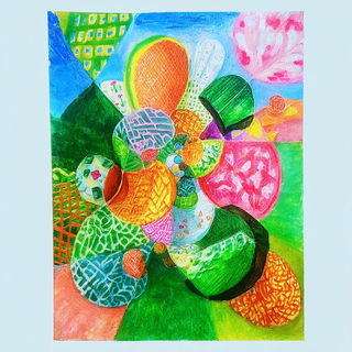 Driftcolor style, Midjourney V7: creative pattern composition