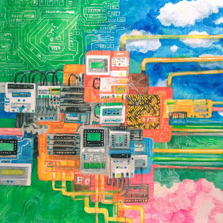 Driftcolor style, Midjourney V7: technical infrastructure blueprint schematics