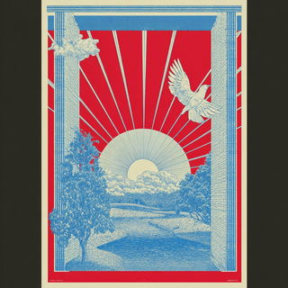Cosmigravure style, Midjourney V7: retro fairy-tale illustration