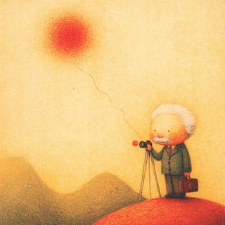 Crayonwood style, Midjourney V7: editorial illustration for popular scientific magazine cover
