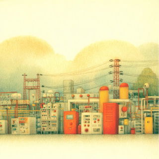 Crayonwood style, Midjourney V7: technical infrastructure blueprint schematics