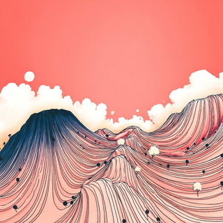 Cloudglassism style, Midjourney V7: abstract 3D render