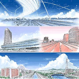 Cloudglassism style, Midjourney V7: megacity with futuristic bioarchitecture