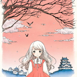 Cloudglassism style, Midjourney V7: retro fairy-tale illustration