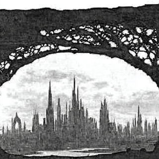 Gargoylestorm style, Midjourney V7: megacity with futuristic bioarchitecture
