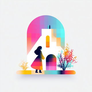 Neonmandala style, Midjourney V7: retro fairy-tale illustration