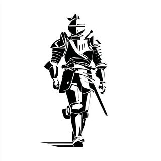 The Blackround Society style, Midjourney V7: concept art character design of retropunk steam knight