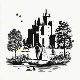 The Blackround Society style, Midjourney V7: retro fairy-tale illustration